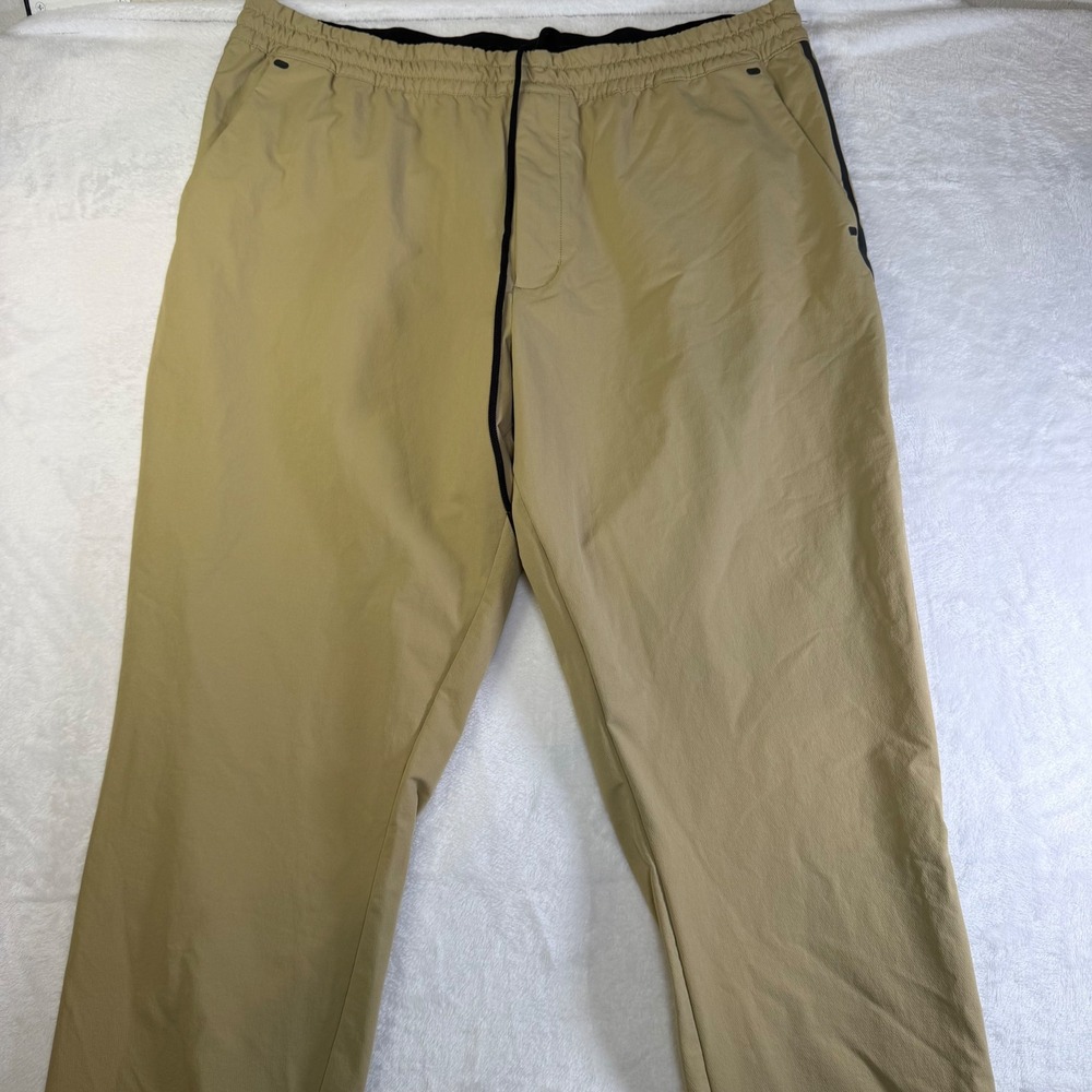 Outerknown Mens XXL Tan Recycled Nylon DWR Water Repellent Active Pants Khaki
